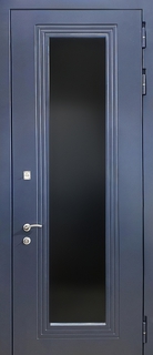 Остекленная стальная дверь с терморазрывом и МДФ RAL