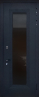 Стальная дверь с терморазрывом, отделкой МДФ и большим стеклом Стальная дверь с терморазрывом, отделкой МДФ и большим стеклом